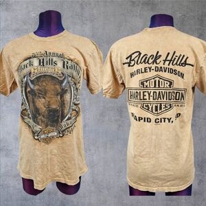 Harley Davidson Tie Dye Water Buffalo Black Hills Rally Tee-Shirt Size Small N65
